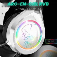 Micro Casque Gaming Spirit Of Gamer Pro H8 RGB Blanc en Tunisie