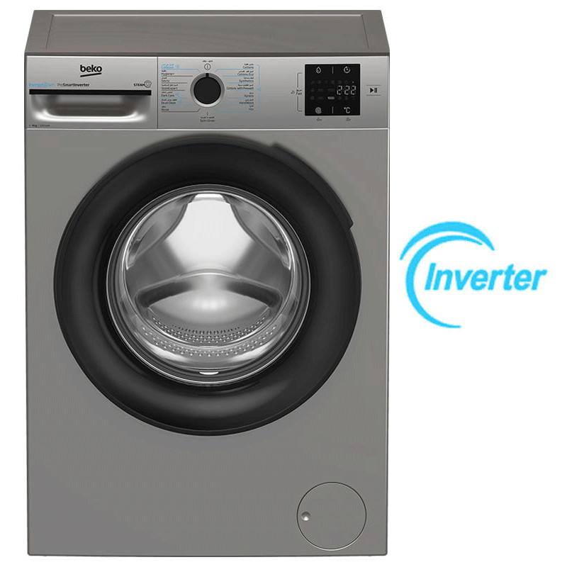 Machine à Laver Frontale Beko BM3WFT38200BS Inverter 8Kg Gris en Tunisie