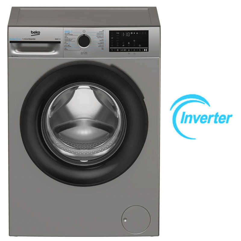 Machine à Laver Frontale Beko BM3WFT48400BS Inverter 8Kg Silver en Tunisie