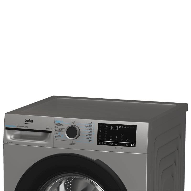 Machine à Laver Frontale Beko BM3WFT48400BS Inverter 8Kg Silver en Tunisie