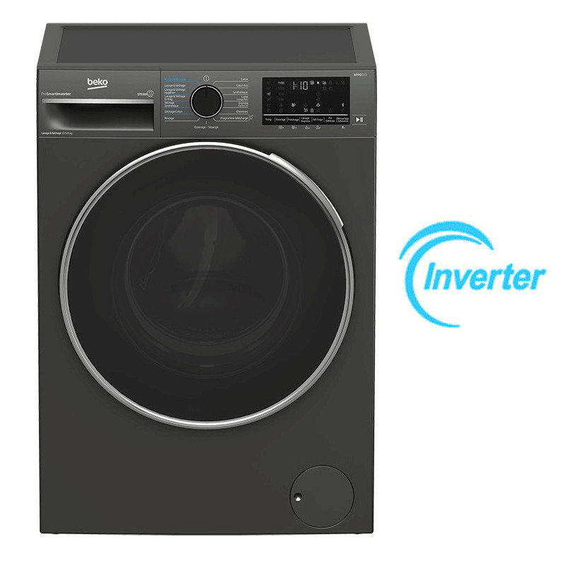Lavante Séchante Beko B5DFT810542MG Inverter 10.5Kg Gris en Tunisie