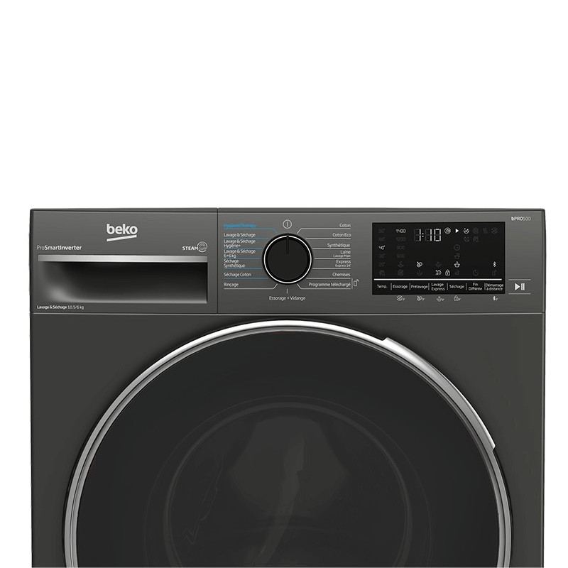Lavante Séchante Beko B5DFT810542MG Inverter 10.5Kg Gris en Tunisie