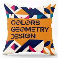 Coussin Outdoor Collage Art Jaune en Tunisie