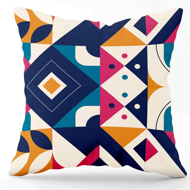 Coussin Outdoor Collage Art Jaune en Tunisie