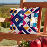Coussin Outdoor Collage Art Jaune en Tunisie