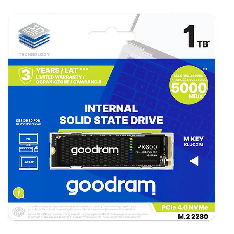 Disque Dur SSD Interne Goodram PX600 1 To NVMe M.2 En Tunisie