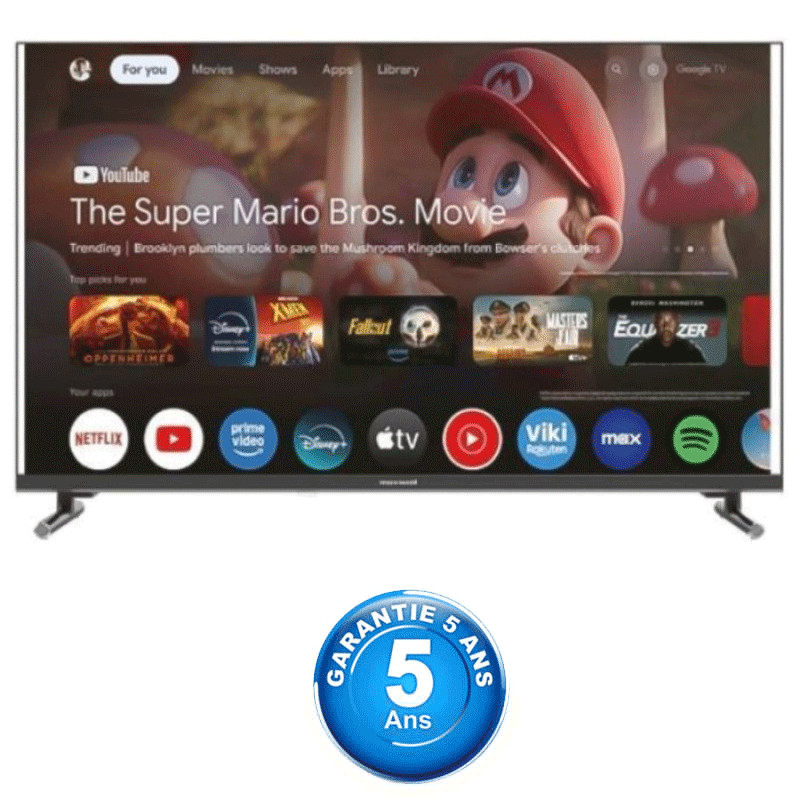 TV Maxwell MG60SB 55" 4k UHD Google Smart Tv Noir