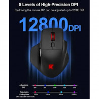 Souris Gaming Sans fil Redragan BM2995 Rechargeable RGB Noir EN Tunisie