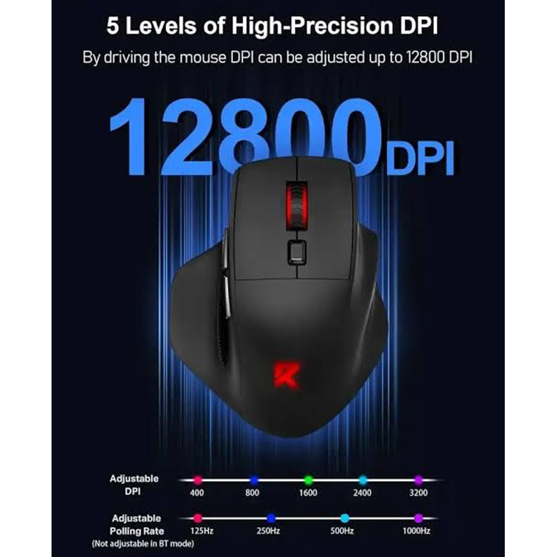 Souris Gaming Sans fil Redragan BM2995 Rechargeable RGB Noir EN Tunisie