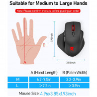 Souris Gaming Sans fil Redragon BM2995 Rechargeable RGB Noir EN Tunisie