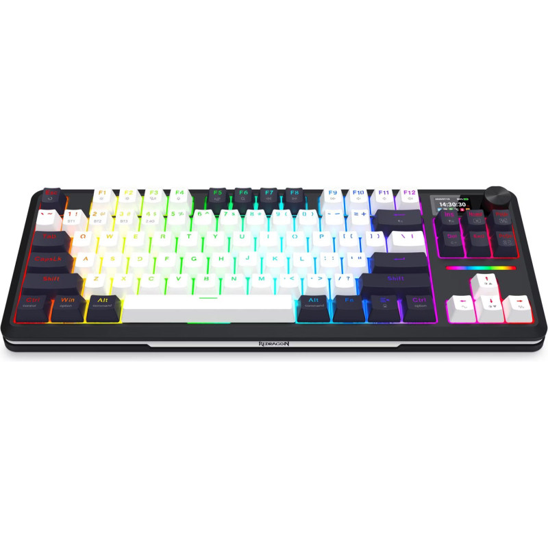 Clavier Gamer Mécanique Redragon K746 Wildslash Pro RGB Noir & Blanc en Tunisie