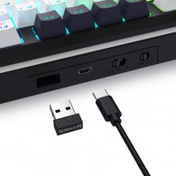 Clavier Gamer Mécanique Redragon K746 Wildslash Pro RGB Noir & Blanc en Tunisie