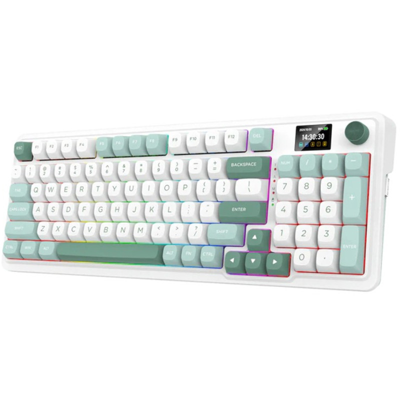 Clavier Gamer Mécanique Redragon K719 Galatin Pro RGB Blanc & Vert en Tunisie