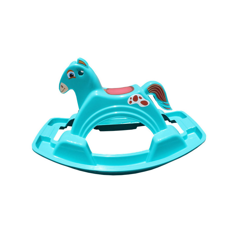 Cheval "SESAME" Pour enfant en Couleur vert - rouge - jaune - bleu