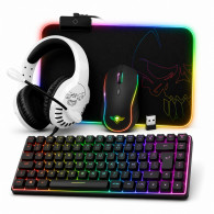 Pack Gamer 4En1 Casque Micro + Clavier Sans Fil + Souris & Tapis Spirit Of Gamer Noir en Tunisie