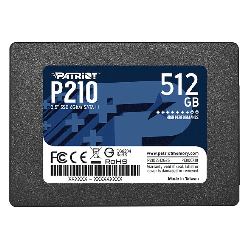 Disque Dur SSD Interne Patriot P210 512Go SATA III 2.5'' en Tunisie