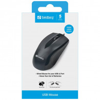 Souris Filaire Sandberg 631-01 USB-C 3D Noir en Tunisiei