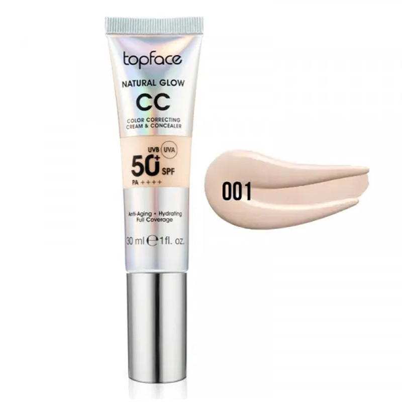 Topface CC Crème Et Concealer Natural Glow SPF 50+ N°001 En Tunisie
