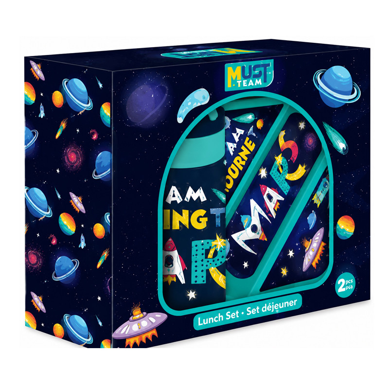 Kit Lunch Box Et Bouteille D'eau Must Team Astronaute Bleu En Tunisie