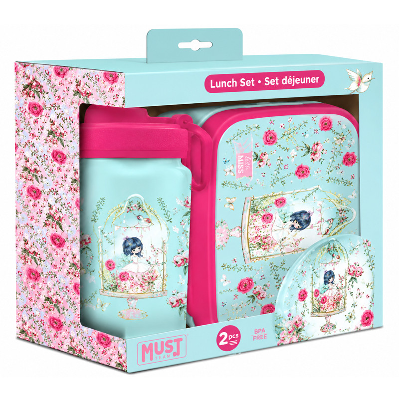 Kit Lunch Box Et Bouteille D'eau Must Team Love Whispers Bleu Ciel En Tunisie