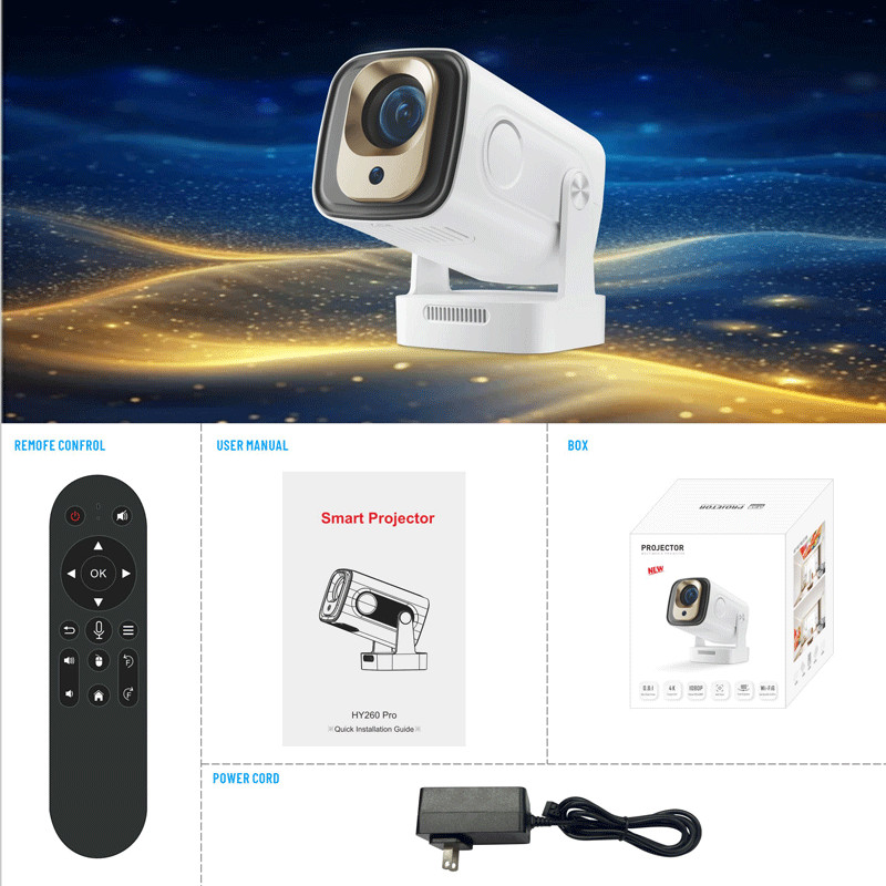 Vidéo Projecteur HY260PRO UHD Wifi Blanc en Tunisie