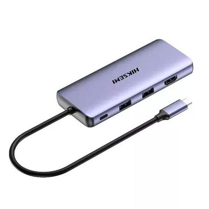 Hub USB Hiksemi Multifonctionnel Type-C 11en1 Gris En Tunisie