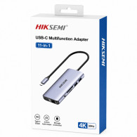 Hub USB Hiksemi Multifonctionnel Type-C 11en1 Gris En Tunisie