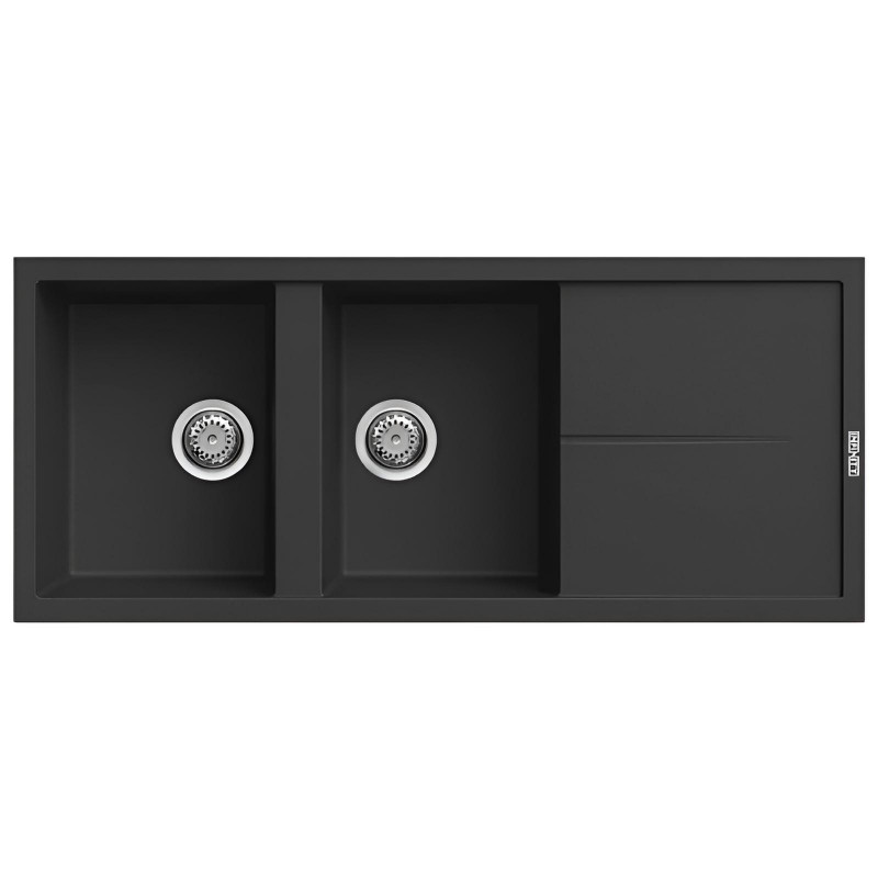 Évier De Cuisine Infinity Box 116 Ego 2 Bacs 50Cm Noir en Tunisie