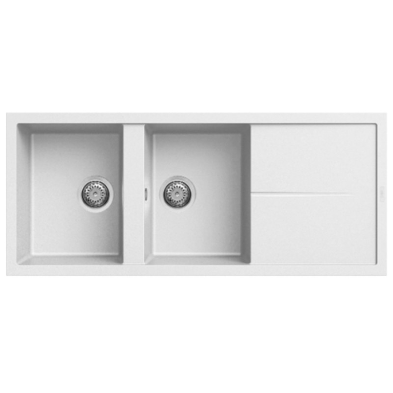 Évier De Cuisine Infinity Box 116 Ego 2 Bacs 50Cm Blanc en Tunisie