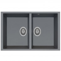 Évier De Cuisine Infinity 86 Moon 2 Bacs 50Cm Gris en Tunisie