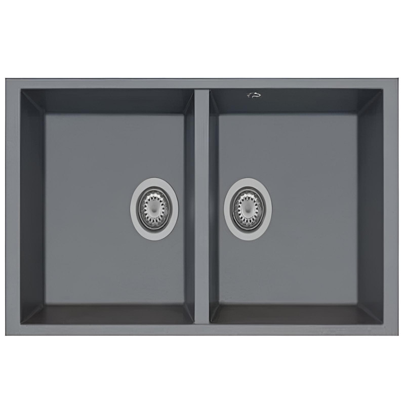 Évier De Cuisine Infinity 86 Moon 2 Bacs 50Cm Gris en Tunisie