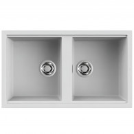 Évier De Cuisine Infinity 86 Moon 2 Bacs 50Cm Blanc en Tunisie