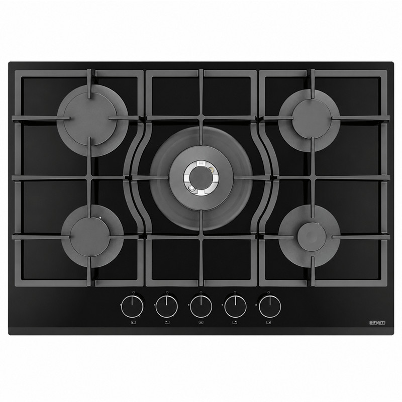 Plaque de Cuisson Encastrable Infinity H7011P07B 5 Feux 75Cm Noir en Tunisie