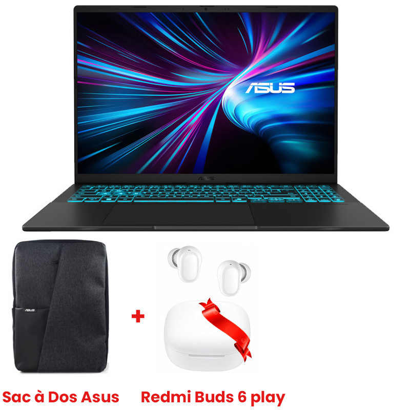 Pc Portable Gamer Asus V16 V3607VJ Intel 7 240H 8Go 512Go SSD RTX 3050 en Tunisie