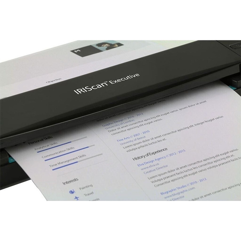 Scanner Portable IRIScan 458737 Executive 4 Duplex A4 Noir En Tunisie