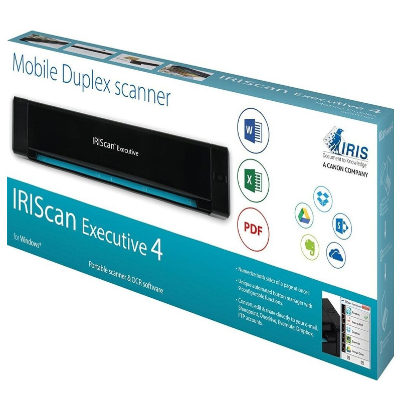 Scanner Portable IRIScan 458737 Executive 4 Duplex A4 Noir En Tunisie