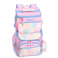 Sac à Dos Scolaire Avec Trousse & Sac Gouter P202691 Rose En Tunisie