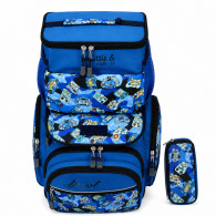 Sac à Dos Scolaire Avec Trousse & Sac Gouter P20268 Bleu En Tunisie