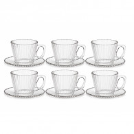 Coffret De 6 Tasses à Café Azur Glass Latinos Line 9 cl En Verre en Tunisie