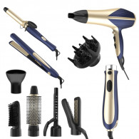 Coffret Cheveux 12EN1 Florence AG535-S12 2200W Bleu & Doré en Tunisie