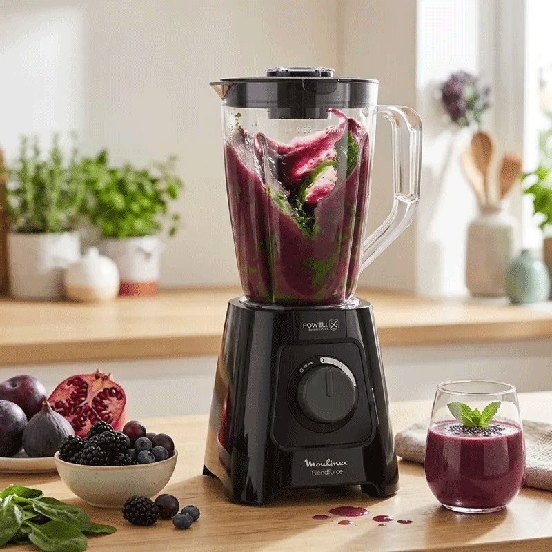 Blender Moulinex Blendforce LM42X8M2 600W Avec Mini Hachoir Noir en Tunisie