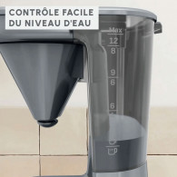 Cafetière Électrique Moulinex Plaino FG1M1BE0 1000W 1.1Litre Noir en Tunisie en Tunisie