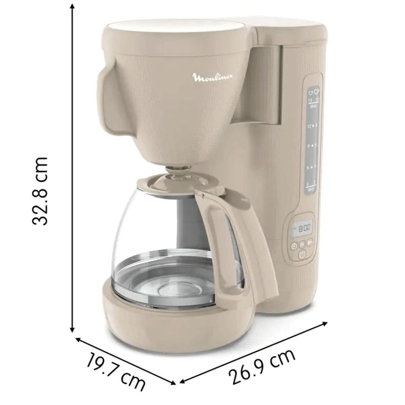 Cafetière Électrique Moulinex Morning FG2MOB10 1000W 1.25Litre Gris Chaud en Tunisie