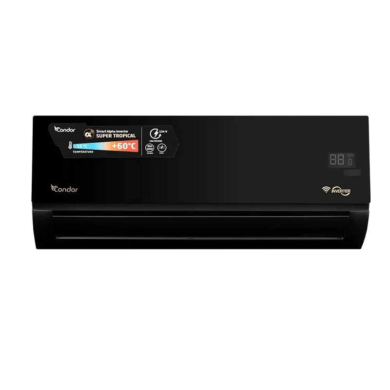 Climatiseur Condor CS12-AL84ST3BM 12000 BTU Smart Inverter Tropicalisé Chaud Froid Noir en Tunisie