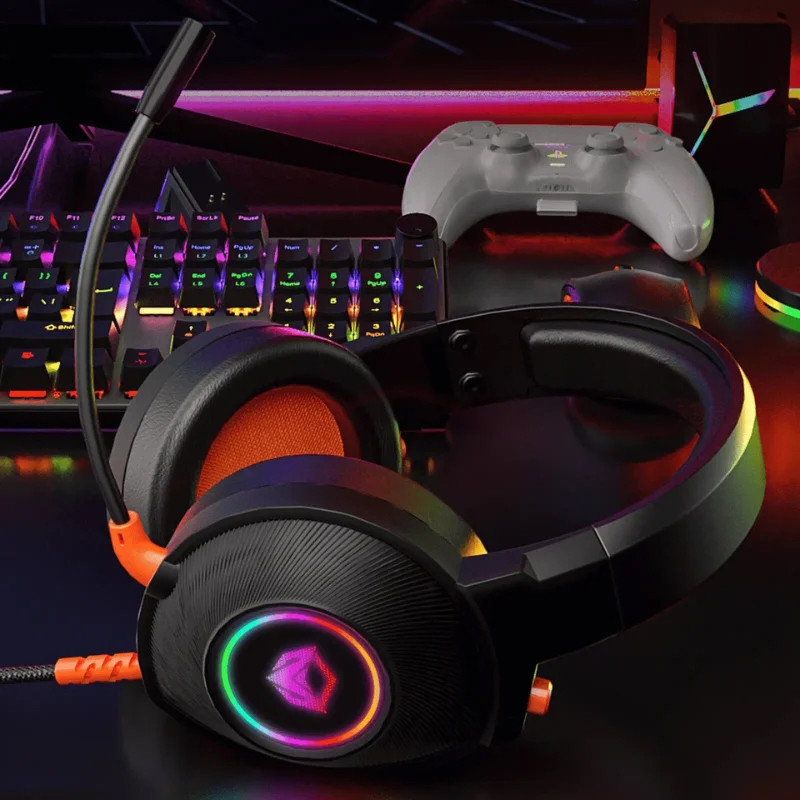 Micro Casque Gaming Meetion HP012 RGB Noir En Tunisie