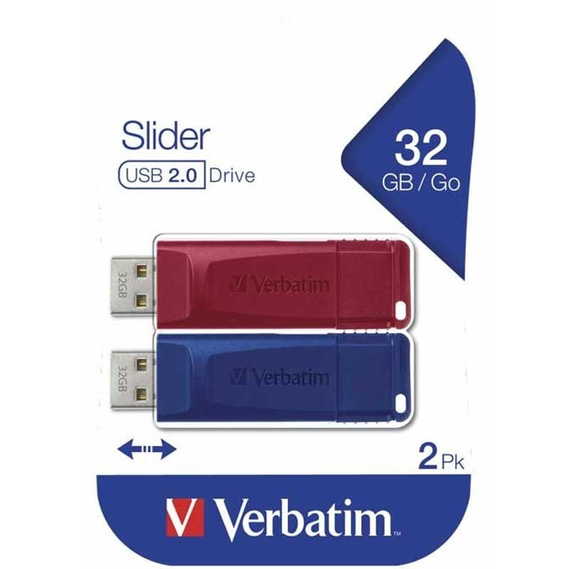 Flash Disque Verbatim 32Go USB 2.0 Rouge & Bleu En Tunisie
