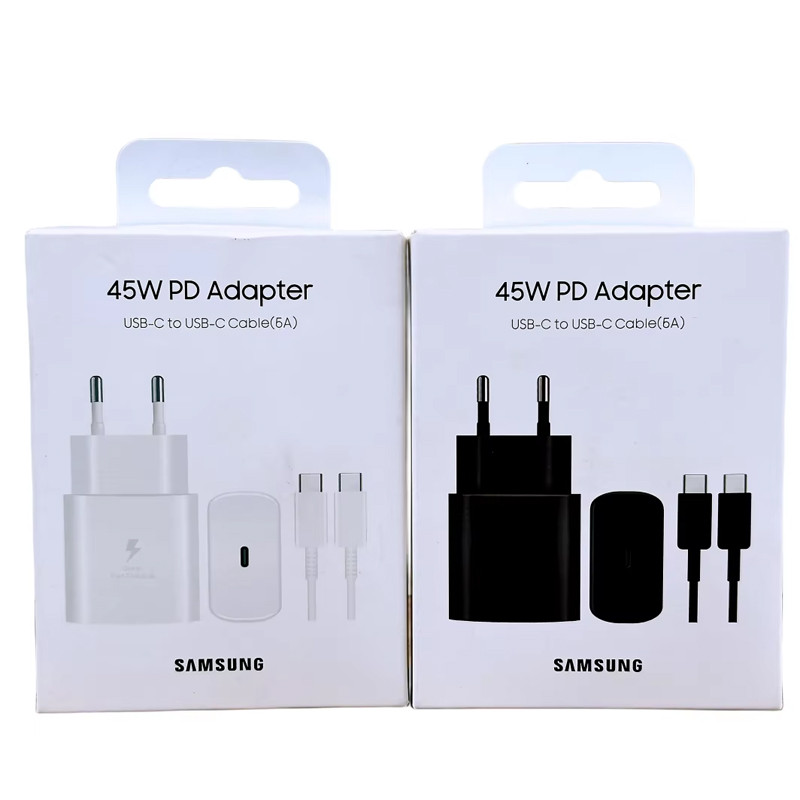 Adaptateur Secteur Samsung 45W Avec Cable Type C Noir & Blanc