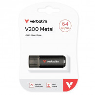 Flash Disque Verbatim V-200 Métal 64Go USB Noir En Tunisie