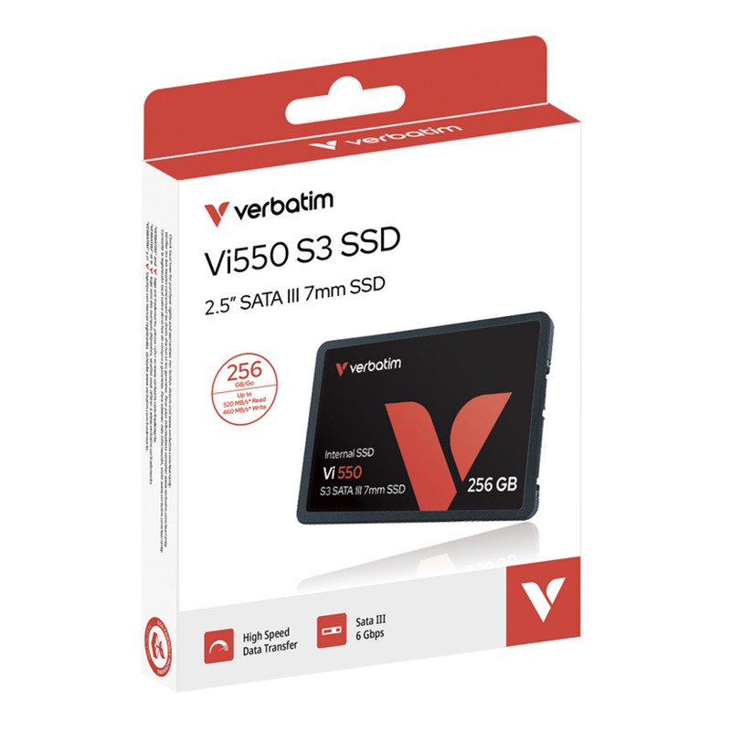 Disque Dur Interne SSD Verbatim Vi550 S3 256Go 2.5" SATA III En Tunisie
