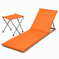 Pack Matelas Pliable Avec Support + Tabouret Orange en Tunisie